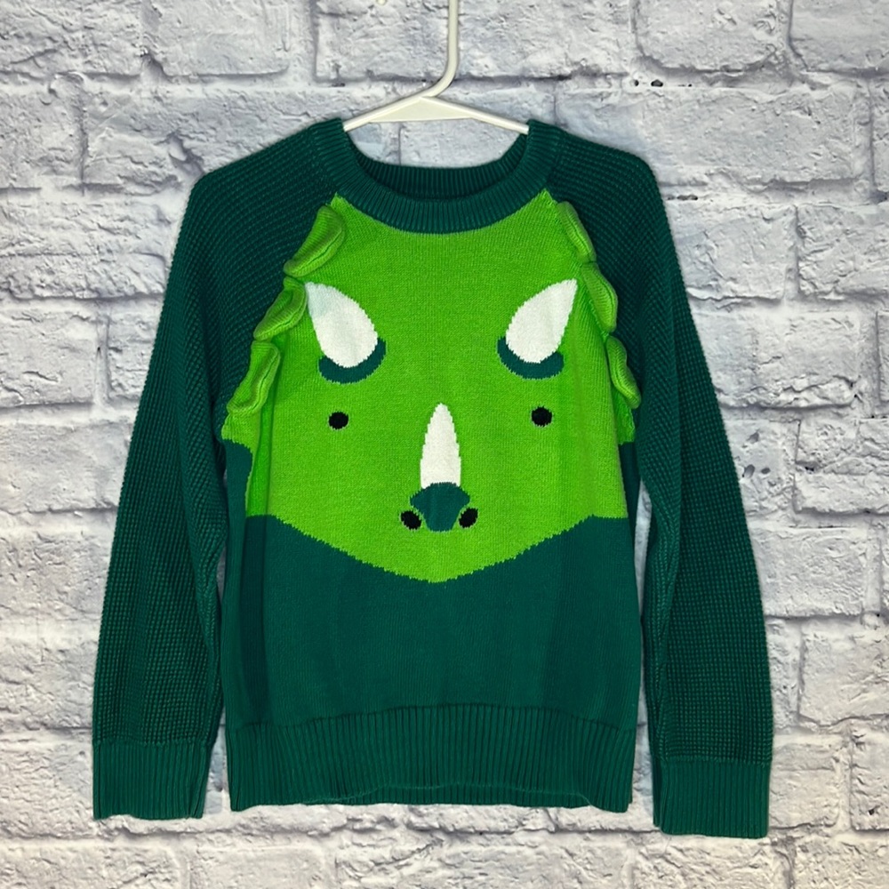 Cat & Jack green dinosaur sweater.